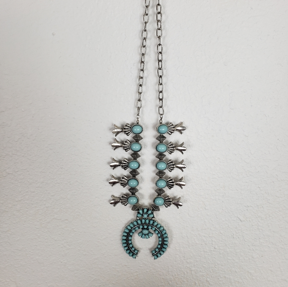 Western squash blossom necklace
